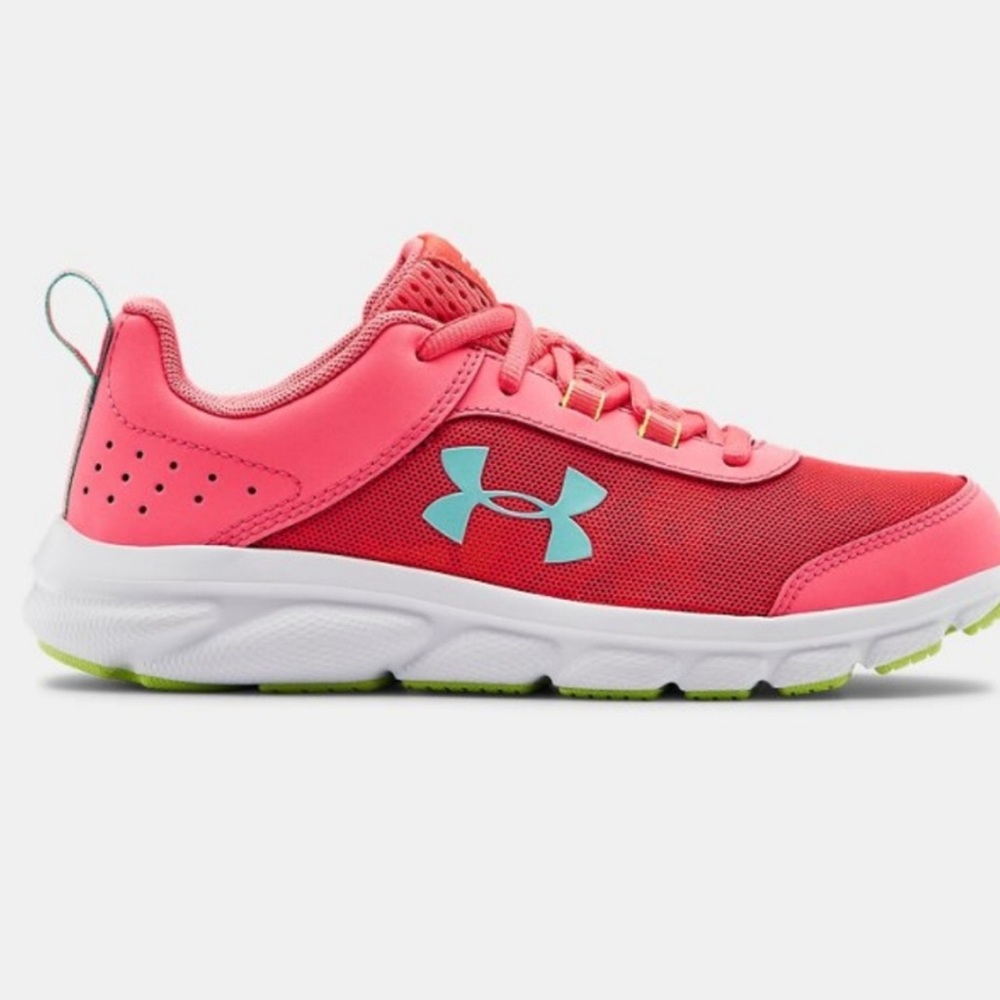 Under Armour Kids' Bright Pink and Aqua Sneakers New